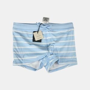 Country Road Blue and White Striped Euro Swim Trunks